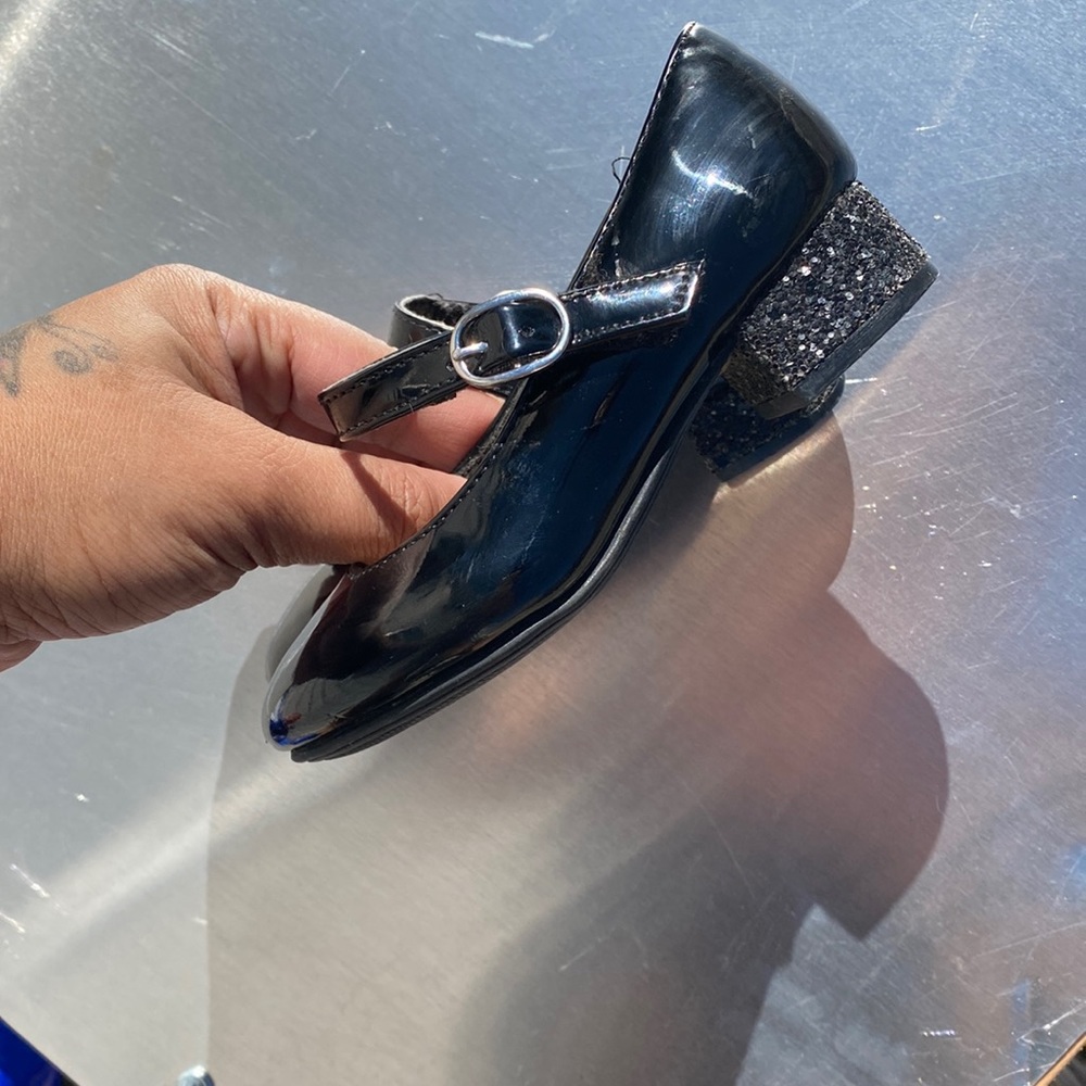 Little girls patent black Mary Janes